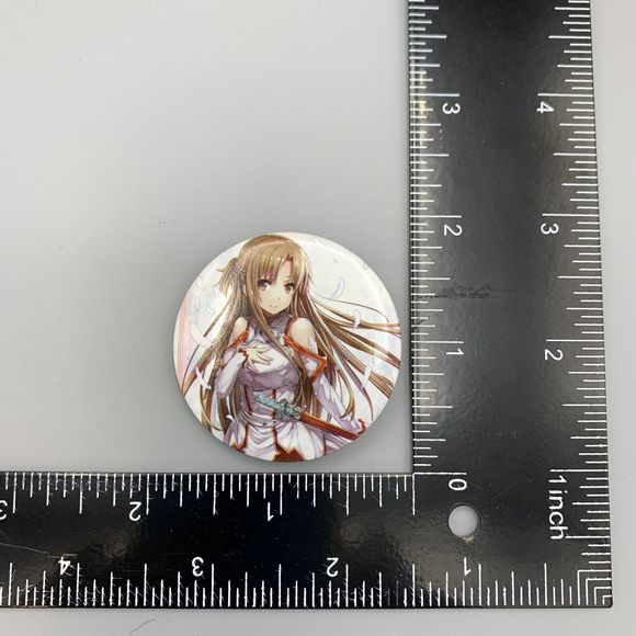 Asuna Yuuki Anime Pin Sword Art Collectible Button Pin Animation Art Merchandise - Picture 3 of 4